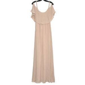 NWT Show Me Your Mumu Weddings Dress Caitlin Ruffle Maxi Prom Boho Minimalist XS